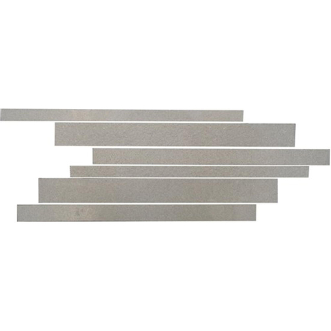 Ceralto Ravello Mini Mozaïektegel - 21x40cm - muretto - 10mm - Gray mat WTW11180