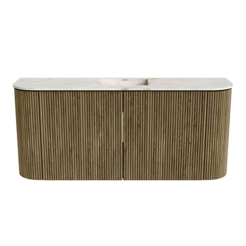 Mondiaz JOYA-DLUX Meuble de toilette 93,2cm - arrondis gauche et droite couleur Dusk - Vasque FAYE position Milieu Sans trou de robinet couleur Frappe SW1423125