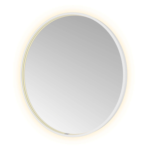 Hotbath &MORE Spiegel Round - diameter 80cm - direct en indirect LED - spiegelverwarming - dimbaar - met afstandsbediening - mat wit SW1245875