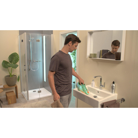 Hansgrohe Metris Wastafelkraan - met hoge - draaibare uitloop - met waste - hoogglans chroom 0450929