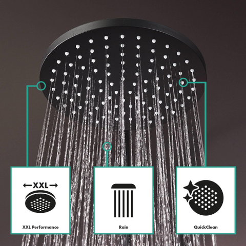 Hansgrohe Vernis Blend Showerpipe - 200 - 1jet - met douche - thermostaat - mat zwart SW647134