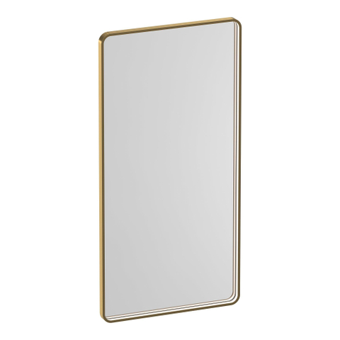 BRAUER Sapphire spiegel – rechthoek met afgeronde hoeken – 120x60 cm – LED-verlichting – Goud SW1203750