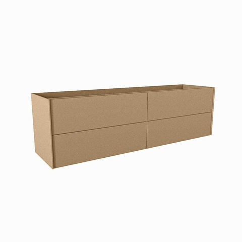 Mondiaz TENCE Meuble sous vasque - 170x45x50cm - 4 tiroirs - softclose - 1 découpe gauche - push to open - Oro SW1016410
