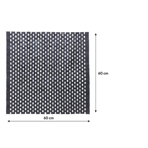 Sealskin Woodblock Badmat 60x60 cm Teak Zwart SW699568