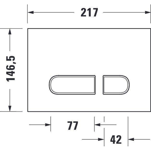 Duravit Durasystem Mechanische bedieningsplaat - 21.7x14.7cm - wit SW500266