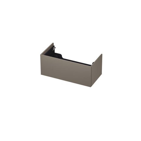 INK Wastafelonderkast - 90x45x37.6cm - 1 lade - push to open - met recht opdekfront - MDF lak - Mat taupe SW439246