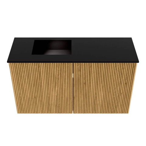 Mondiaz JOYA 70cm meuble de toilette - couleur Chêne - Vasque FAYE position Gauche Sans trou de robinet couleur Urban SW1421203