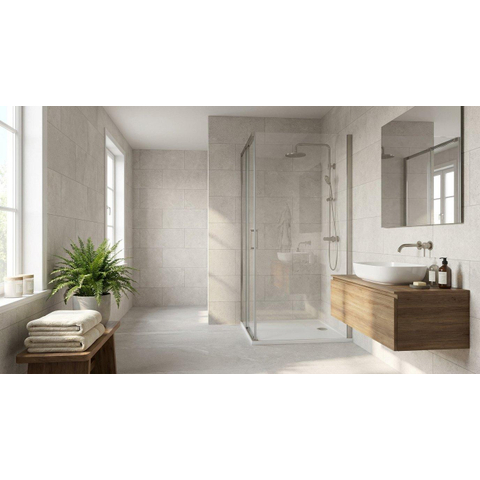 ÉCHANTILLON Terravito Orvico Pearl carreau mural - 30x60cm - 10mm - rectifié - aspect pierre naturelle - gris clair mat SW736515