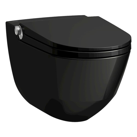 Laufen Cleanet Riva douche-wc – geurafzuiging & 7 standen – glans zwart SW540985