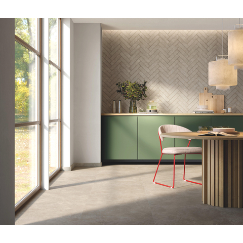ÉCHANTILLON Terravito Elzino carreau mural et de sol - 6x24cm - Aspect pierre naturelle - Grey mat (gris) SW1221492