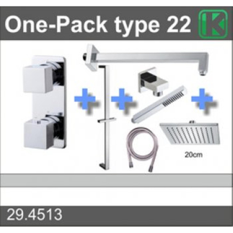 Xellanz one-pack inbouwthermostaatset type 22 (20cm) SW62577