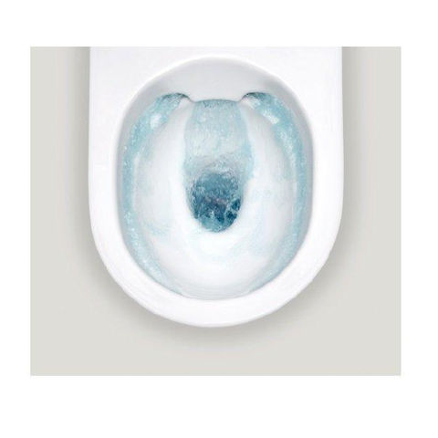 QeramiQ Urby WC suspendu – compact – sans bride – 35 x 48,3 cm – avec abattant softclose – blanc brillant SW1212493