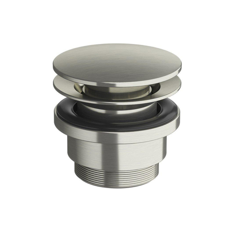Hotbath Archie Allways open plug - met schroef rond - mat RVS SW230373