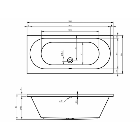 Riho Easypool 3.1 baignoire balnéo Carolina 180x80cm droite hydro 6+4+2 aéro 11 haut-parleur couleur commande tactile inclus pieds et bonde blanc SW699376