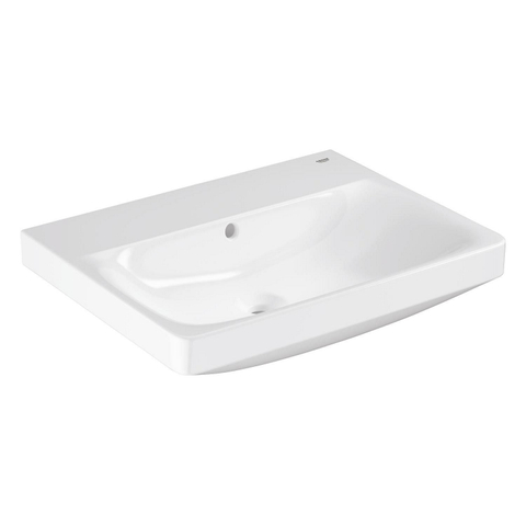 Grohe Euro Ceramic Wastafel - vrijhangend - 60x 47cm - zonder kraangat - met overloop - exclusief wandbevestiging - alpine wit SW1234863