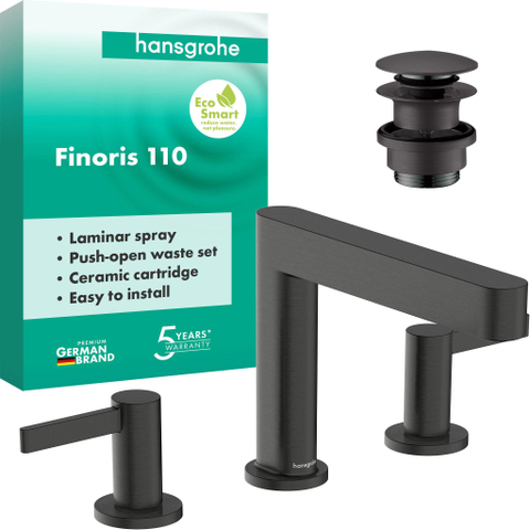 Hansgrohe Finoris Wastafelmengkraan - (opbouw) - zwart SW1389952