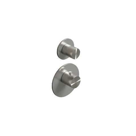 Hotbath Archie Afbouwdeel thermostaat - met 1 stopkraan - mat RVS 316 SW230332