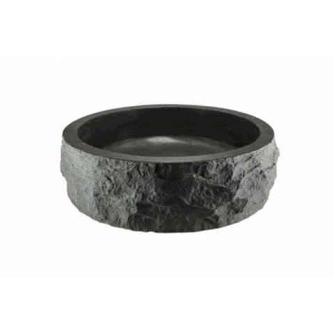 Wiesbaden Raw Waskom rond hamerslag - 40x12cm hardsteen gezoet SW110884