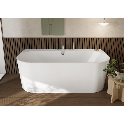 Villeroy & Boch Oberon 2.0 Oberon - 2.0 back to wall bad duo - 1800x800mm Quaryl middenafvoer - inclusief - glans wit SW209464