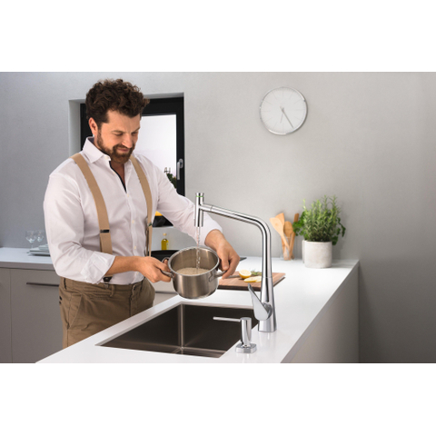 Hansgrohe A71 - zeepdispenser 1-gats 500ml onderbouw - hoogglans chroom SW241757