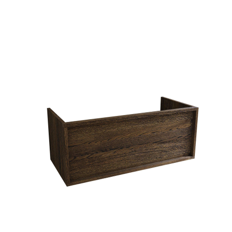 Saniclass Holz Frame Meuble de salle de bain - 100x45x40cm - lavabo en céramique blanc - 1 vasque - sans trous de robinet - 1 tiroirs - Charcoal SW1437750