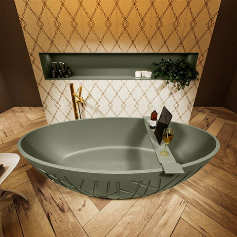 MONDIAZ HOLM Baignoire îlot - 180x85cm - Armée SW491474