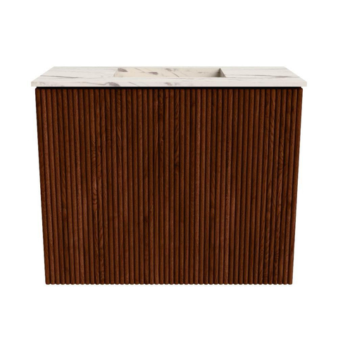Mondiaz JOYA-DLUX 50cm toiletmeubel - kleur Ruby - Wastafel FAYE positie Midden Zonder kraangat kleur Nata. SW1425410