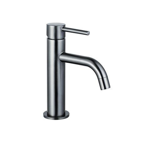 Fortifura Calvi Slim Wastafelkraan - 17.4cm - opbouw - PVD - geborsteld gunmetal (antraciet) SW766538
