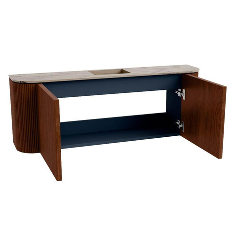 Mondiaz JOYA-DLUX Meuble de toilette 113,2 cm - arrondis gauche et droite couleur Ruby - Vasque FAYE position Milieu Sans trou de robinet couleur Arena SW1425322