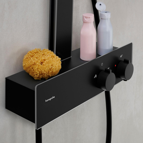 Hansgrohe RainFinity Showerpipe - 360 - 1jet - met showertablet - 350 - mat zwart SW918136
