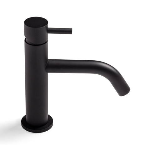 Crosswater MPRO Robinet lavabo - avec design côtelé - noir mat SW209241