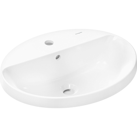 Hansgrohe Xuniva D wastafel - 55x45x17.5cm - 1 kraangat - opbouw - wit SW995483