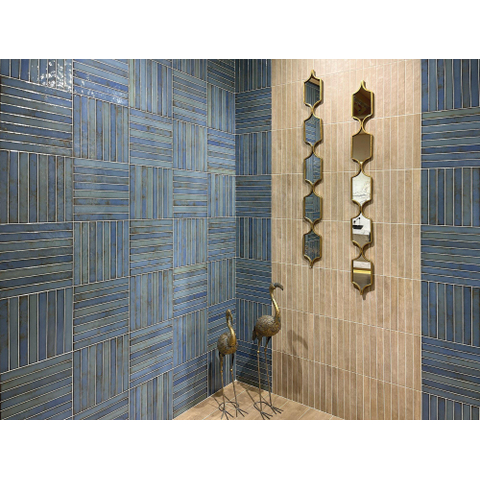Terravito Gimare Carrelage mural en céramique - 35x35cm - 9.2mm - Bleu SW1245091