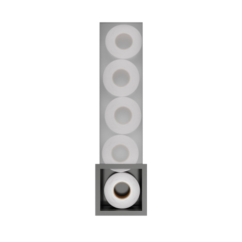 Hotbath &MORE Inbouw Reserverol Houder - 16x60x14cm - voor 6 rollen - PVD - geborsteld gunmetal (antraciet) SW1246098