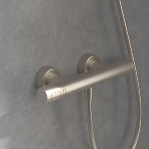 Villeroy & Boch Universal Taps & Fittings Douchethermostaat - voor douche Rond - Brushed Nickel (rvs) SW974086
