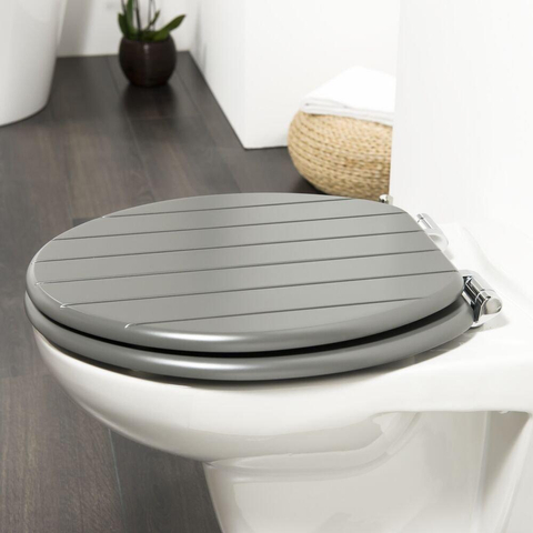 Tiger Abattant de toilette Baya fermeture amortie MDF Gris lave 37.5x5x43cm SW25345