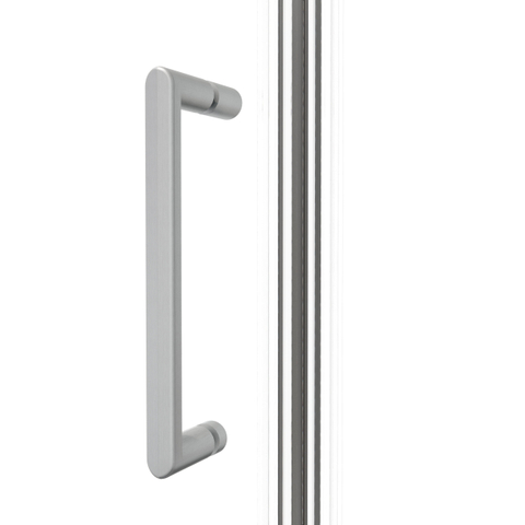Fortifura Galeria Porte de douche - 80x200cm - charnières - poignée - plat - verre de sécurité clair - Inox brossé SW1122594