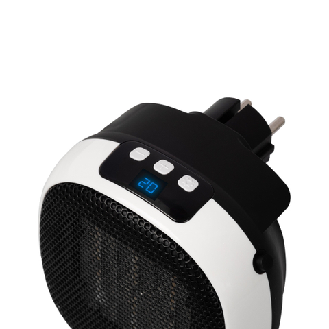 Eurom Plug in heater Chauffage céramique Prise murale 700 watts blanc noir SW486883