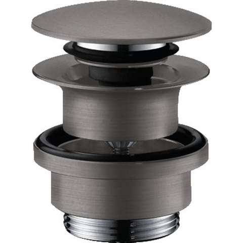 Hansgrohe Afvoerplug - 1 1/4" klikwaste - voor wastafel- en bidetmengkranen - geborsteld zwart chroom SW295834