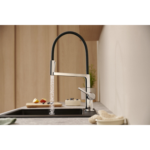 Hansgrohe Talis Select M54 PowderSpray eengreeps keukenkraan Semi-Pro 3jet chroom SW1383029