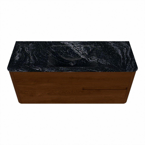 Mondiaz CIRO-DLUX Badkamermeubelset - 120x45x50cm - Solid surface wastafel Lava - 1 wasbak Midden - zonder kraangaten - 2 lades - Ruby SW1531594