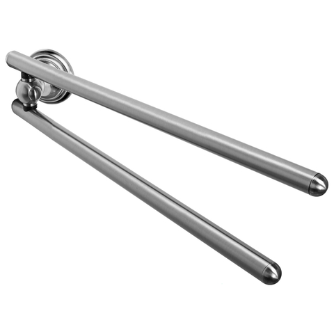 Haceka Allure Porte-serviettes - double pivotant - inox brossé SW654084