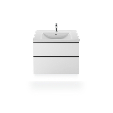 Duravit D-neo Wastafel - met kraangat - met overloop - 80x48x16.5cm - wit SW640432