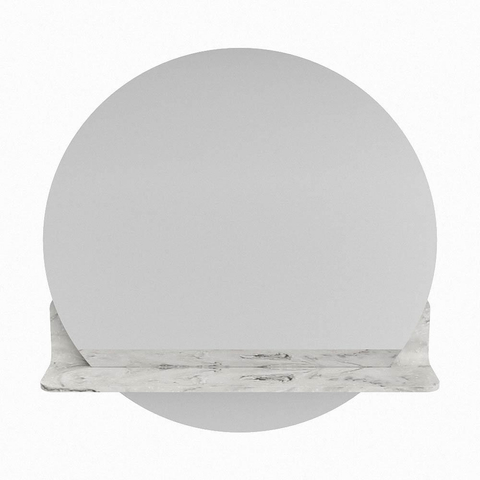 Mondiaz SPOT miroir – Ø 60 cm – avec tablette – Glace (marbre gris) SW1235635