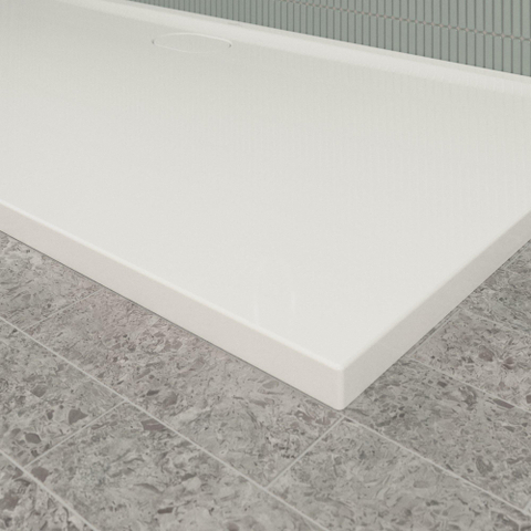 Villeroy & Boch Ecora douchebak - 180x90x3.5cm - afvoer lange zijde - white alpine (wit) SW1559003