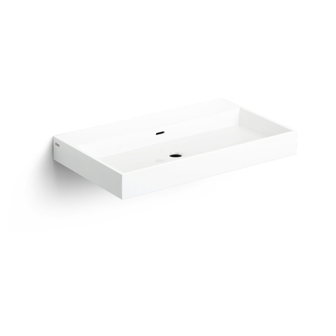 Clou Wash Me lavabo 70x42cm sans bonde pierre minérale Blanc SW9250