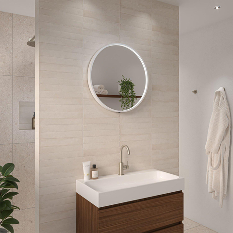 INK SP24 miroir – Ø 60 cm – LED indirecte – chauffage de miroir – Blanc mat SW692961