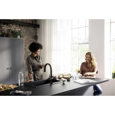 Hansgrohe Aqittura M91 Filter systeem - 210 uittrekbare uitl - 1jet - sbox starter set - mat zwart SW918606
