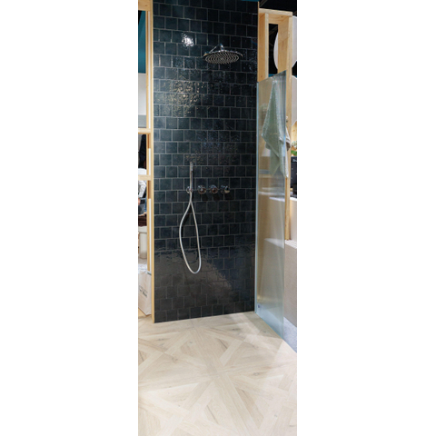 Fortifura Galeria Douche à l'italienne - 50x200cm - verre nervuré - Chrome SW876948