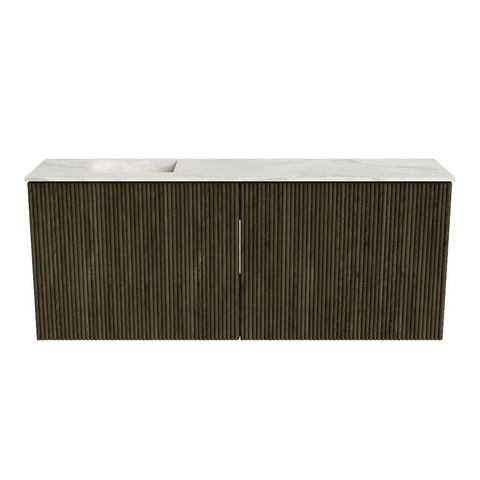Mondiaz JOYA-DLUX 100cm toiletmeubel - kleur Shadow - Wastafel FAYE positie Links 1 kraangat kleur Ostra. SW1423004